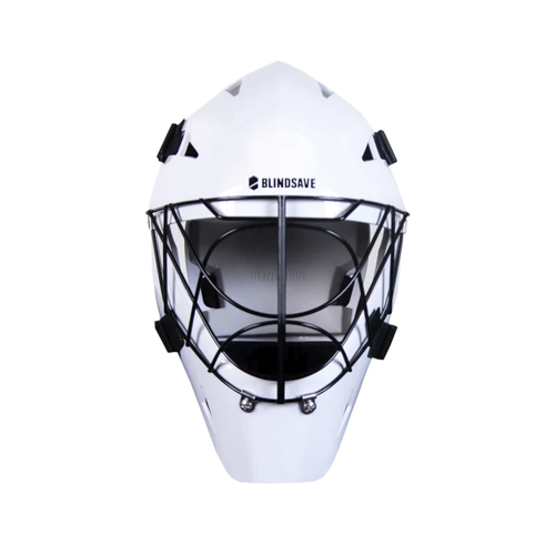 Blindsave Målmandshjelm - Shark Goalie Mask - white - Billede 2