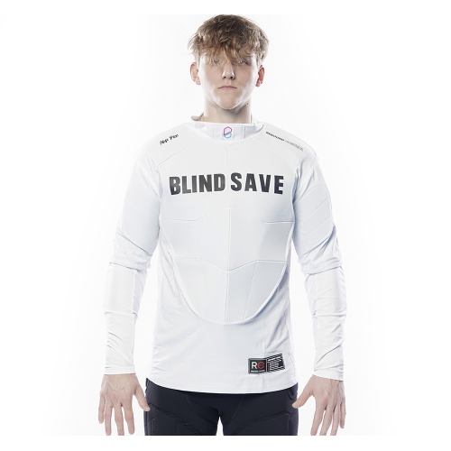Blindsave Samurai Chest Armor Rebound Control (L/S) MAX PRO - Målmandspanser - white - Billede 7
