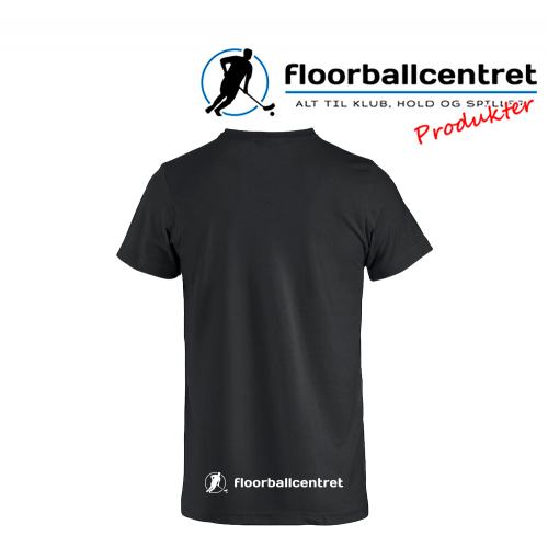 Floorballcentret T-shirt - Baseball Logo - sort m. hvid - Billede 2
