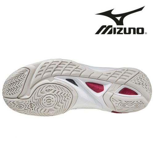 Mizuno Wave Mirage 4 Dame white/cherryred - Billede 4