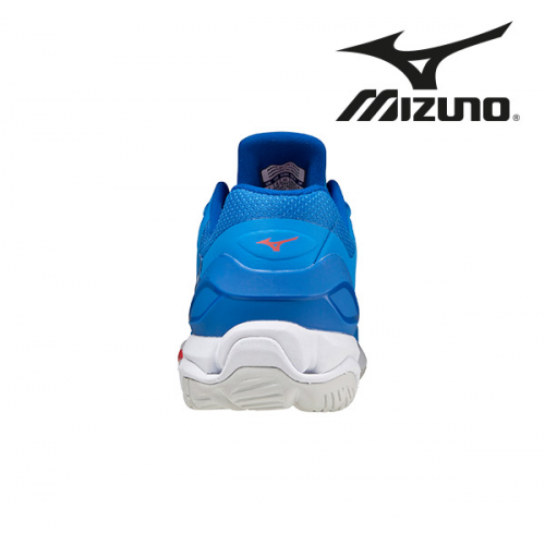 Mizuno Wave Stealth V Herre frenchblue/white/ignitionred - Billede 4