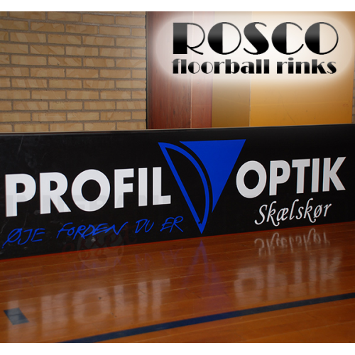 Rosco Floorball Bander - MotionsFloorball bane 10x20 meter, sort - Inkl. Bandereklamer - Billede 2