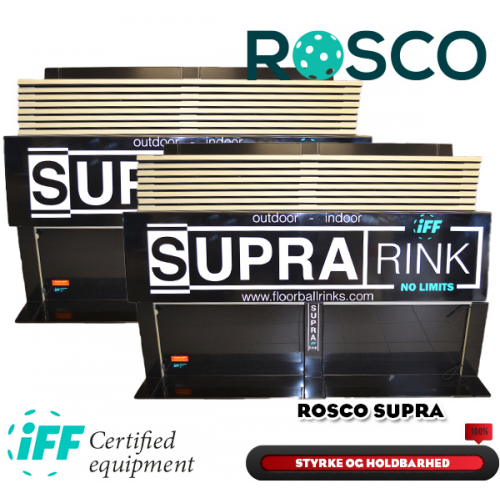 Rosco Floorball Bander - SUPRA - Fullsize bane 20x40 meter, hvid - IFF Godkendte