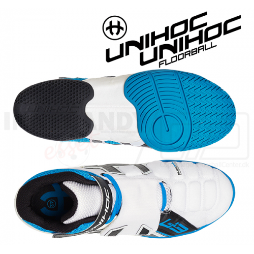 Unihoc U3 Goalie white/blue - Billede 2